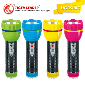 Affordable Rechargeable 18650 Battery LED Flashlight with Plastic Head