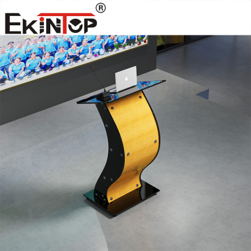 Wholesale Gold Metal Glass Rostrum Lectern for School, Hotel, Church