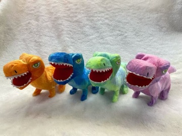 Short Pile Embossed Walking Dinosaur Toy