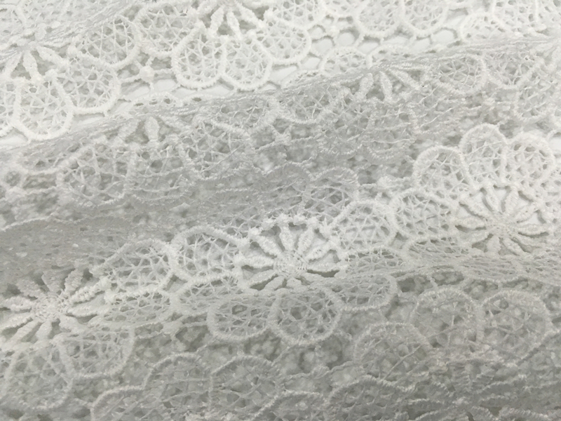 White Chemical Lace Fabric