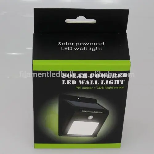 Solar Powered LED Outdoor Wall Light LED With Night Sensor