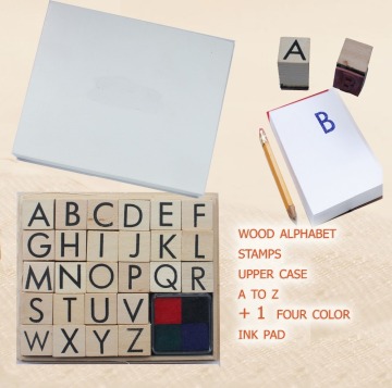 alphabet KIKII stamps ,wooden +rubber