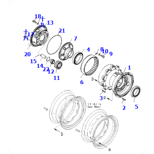 Dump truck HD785-7 final drive 561-22-78503