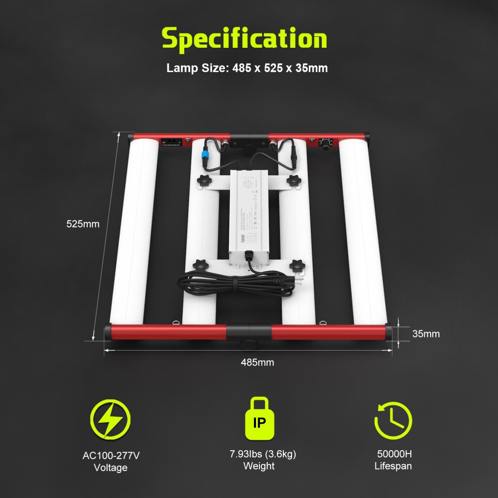 Aglex 240W 4 bar Light con LM281B/ LM301B/ LM301H 660nm UV RED LED REDI IR coltivazione di coltivazione Horticoltura idroponica fioritura