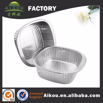 Disposable aluminum foil round microwave take out containers with lid