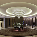 White hotel hall glass crystal led chandelier lamp