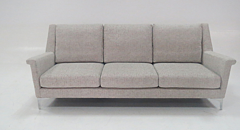 Fabric long sofa for three people