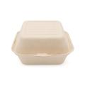 6 ιντσών μικροκυμάτων μικροκυμάτων Fast Food Take Away Lunch Box Biodegradable Food Container One Vaneable Hinged Food Container