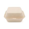 6 inch Microwave Clamshell Fast Food Take Away Lunch Box Biodegradable food container Disposable Hinged Food Container