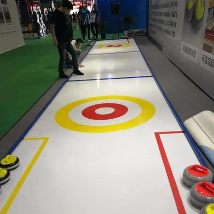 Curling Game: Outdoor Rink and Sports Board