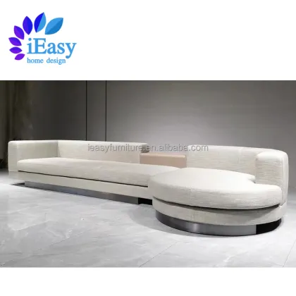 High-End Custom Italian L Shape Fabric Sofa