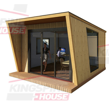 oficina de madera de moda con forma especial
