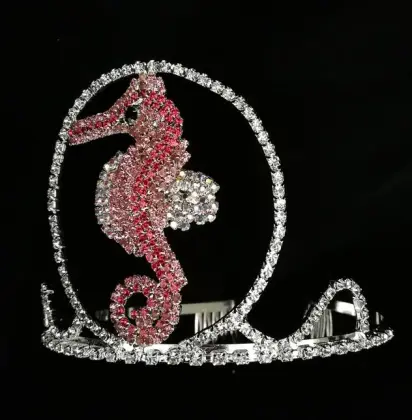 Seahorse Rhinestone Custom Pageant Tiaras