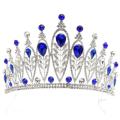 Alloy Big Stone Red Blue Green Pageant Crown