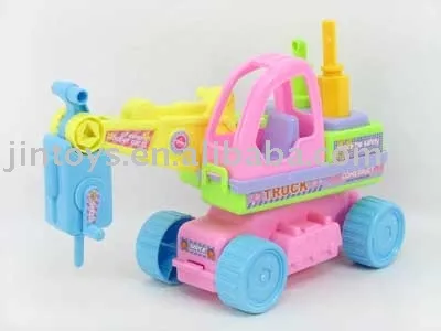 Plastic Toy, Free Wheel Knocked-down Car