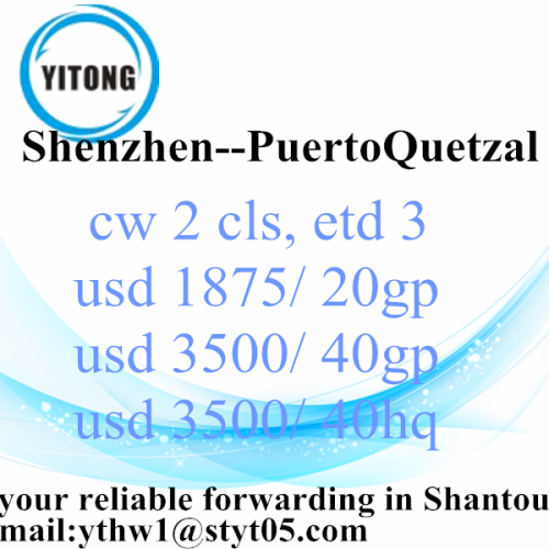 Serviços de frete marítimo de Shenzhen para Puerto Quetzal