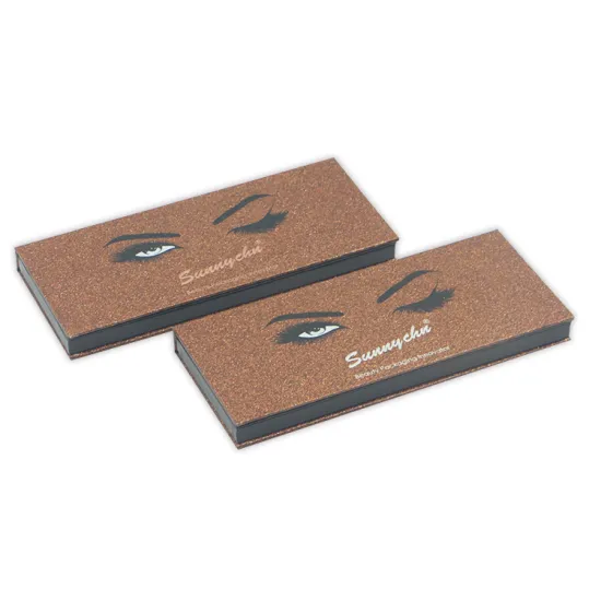 Fashion design embossing brown eyeshadow empty paper palette