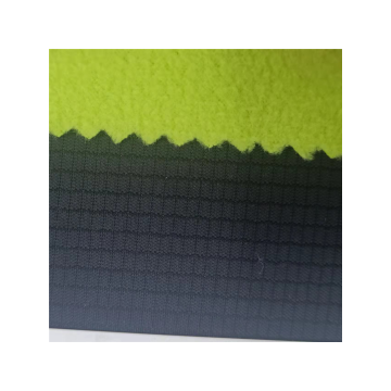 Eco-Friendly 4-Way Stretch Checkered Jacquard Knitted Bonded Poly Fleece Waterproof Outdoor Fabric