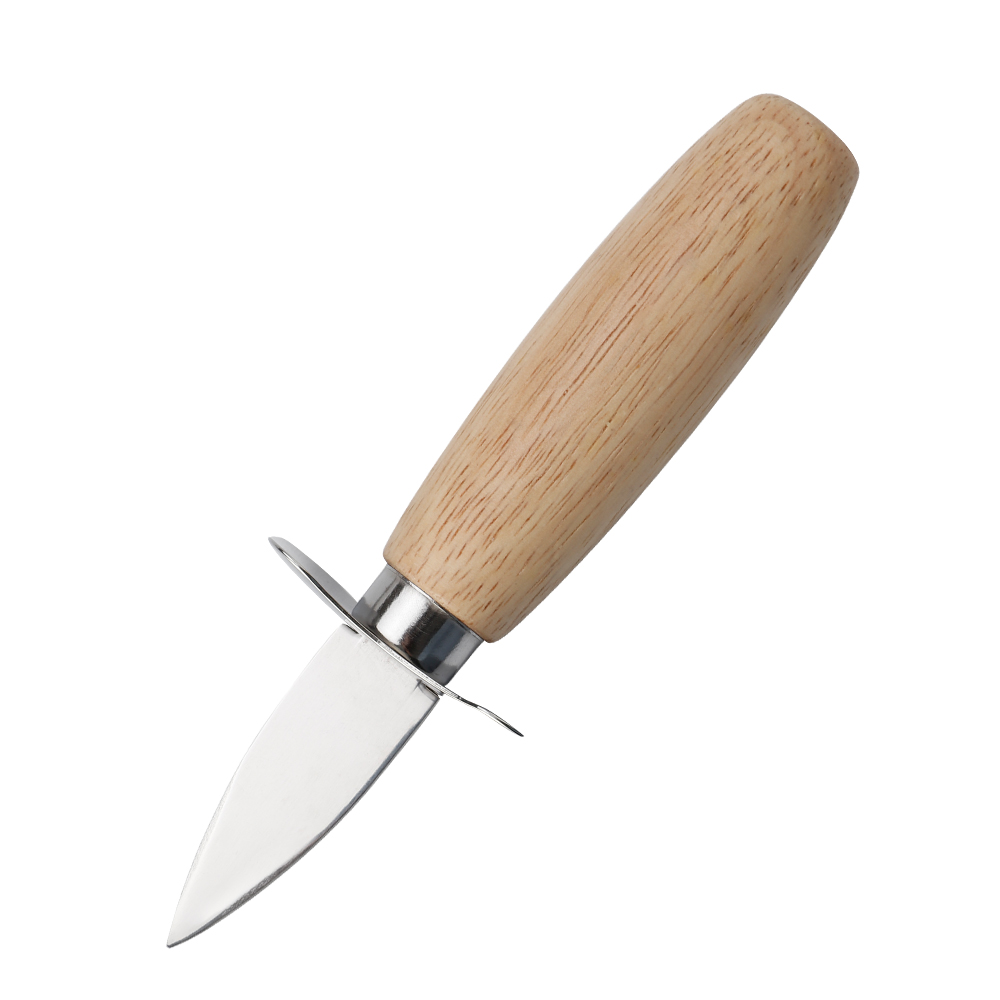 COUTEAU OYSTER SHUCKER COUPE AVEC POIGNEE EN HETRE