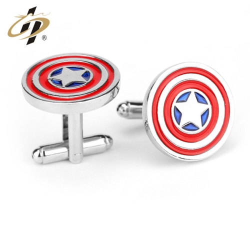 2016 new hot products custom fashion metal Captain America cufflink for wholesale