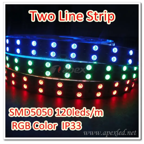 smd5050 120leds RGB Color IP33 24V doubleline pool strip light