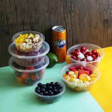 1000ml Round Plastic Lunch Boxes: Takeaway Disposable Food Storage Containers & Bento Boxes