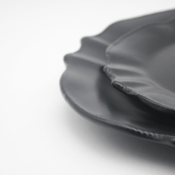 Set di stoviglie Nordic Ceramic Black Bowl e piatti