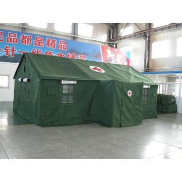 Olive Green Metallic Frame Disaster Relief Tent