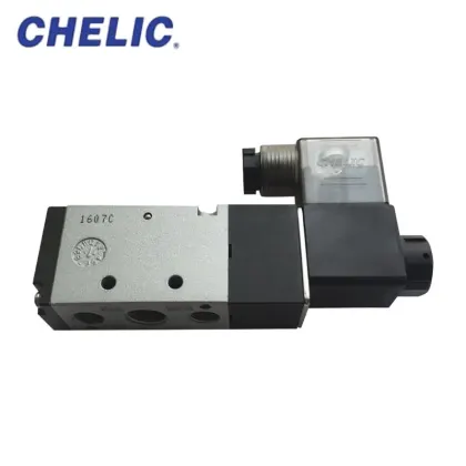 CHELIC Brand 4V210-08 DC 24V 12V 5-Way 2-Position Pneumatic Air Control Solenoid Valve