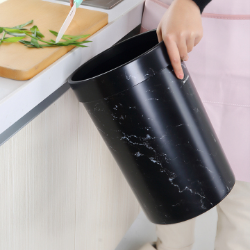 Runde Slim 8L Plastik -Badezimmerabfallbehälter