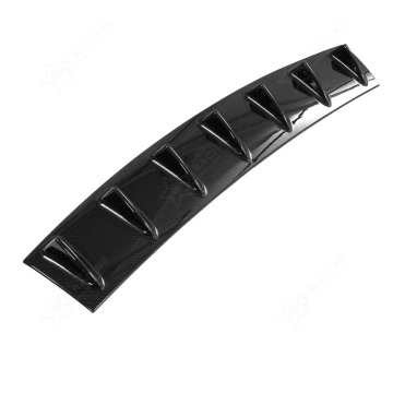 Universal Carbon Fiber Racing Car Back Bumper Spoiler Lip 7 Fin Shark Fin Style Diffuser