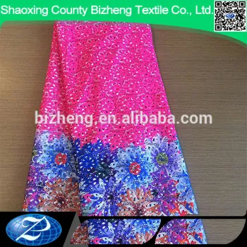 Hot sale african digital printi cord lace dress for clothing