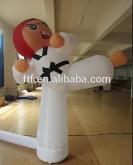 customized inflatable taekwondo model/Advertising inflatable taekwondo boy