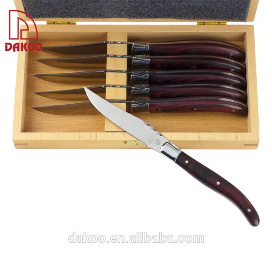 Laguiole set steak knife with Wooden Box
