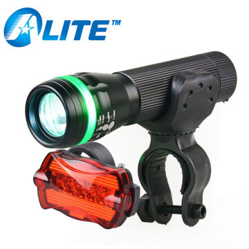Promotional Zoomable Super Bright 3W LED Bike Light with Rear Light