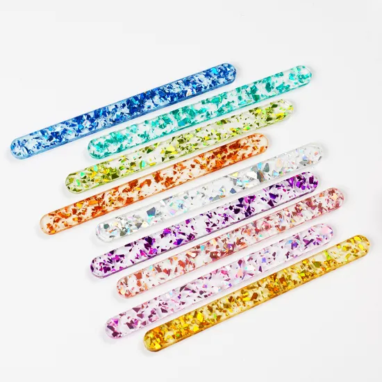 Customizable Colorful Bling Popsicle Sticks in Bulk: Premium Acrylic Ice Cream Sticks