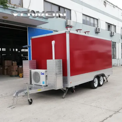 Yowon Customized Mobile Food Truck with Full Kitchen Equipment, Fridge, Burger Cart, Street Drinks, and Vending Trailer