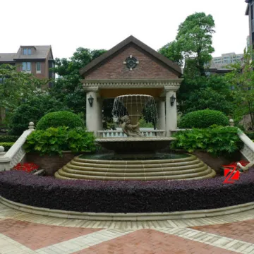 Granite angel garden fountain