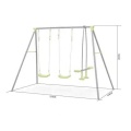 3 Function Outdoor Children Garden Metal Swing Set