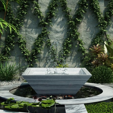 Samistone Natural Bleistiftgrau Marmor Washbecken: Neues Design Custom Indoor &amp; Outdoor Stone Basin
