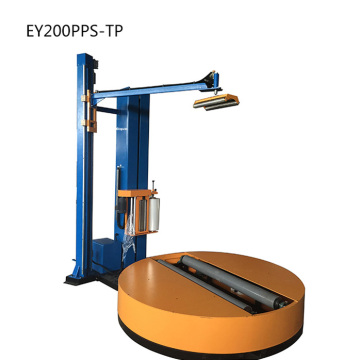 Stretch Film Reel Wrapper with Top Platen