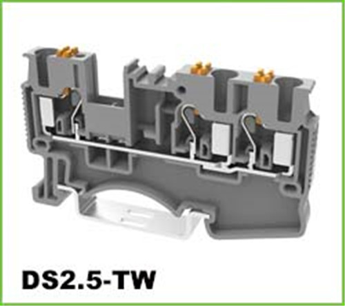 2.5mm2 1 in 2 out DIN-Rail Terminal Block