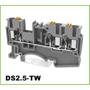 Bornier sur rail DIN 2,5 mm2 1 en 2 sorties