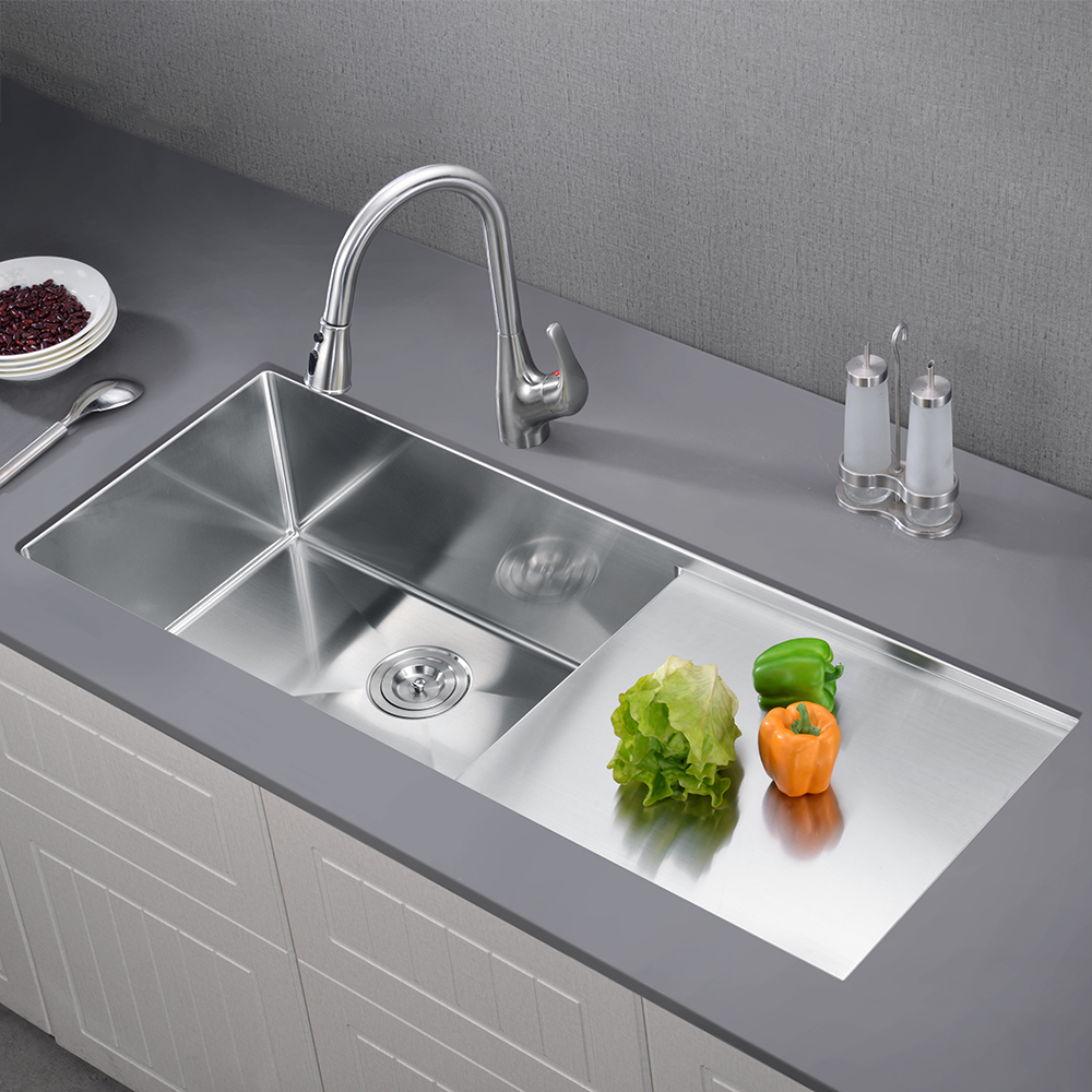 Morden Design Kitchen Fregadero con tablero de drenaje