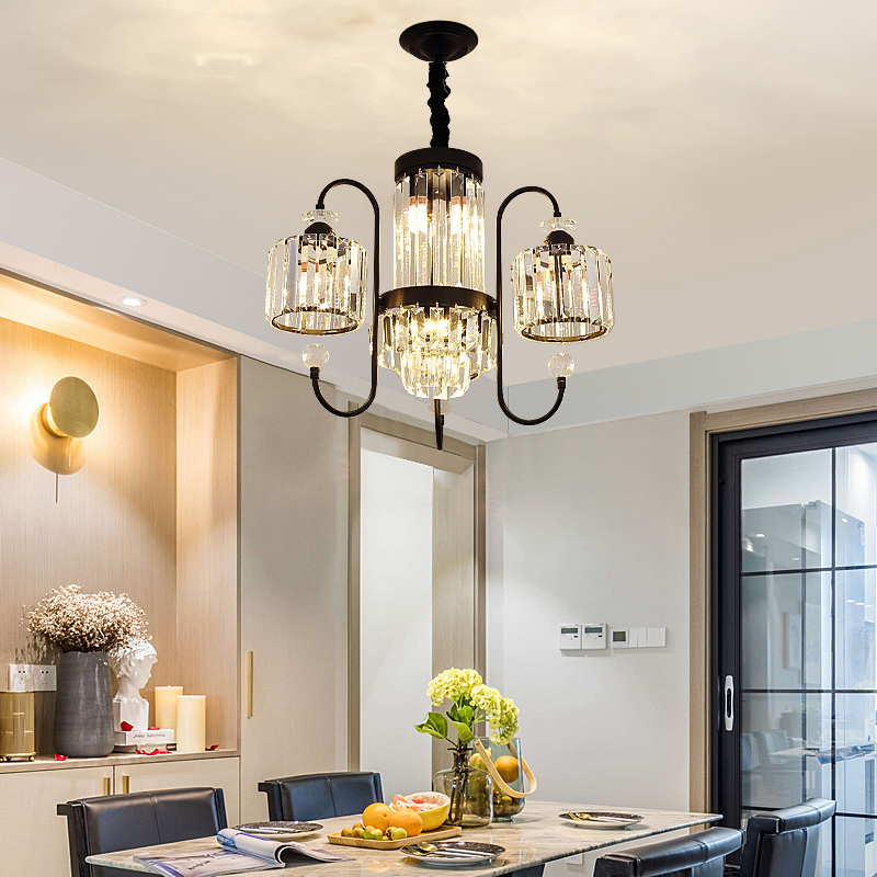 Balck Crystal Chandelier LightsofApplication Crystal Chandelier Pendant Lights