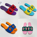 women designer flip flops Leather slides