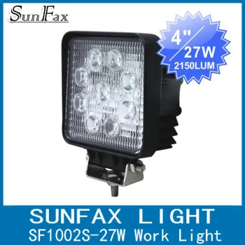 SUNFAX Promotion 12v led work light 27w 4inch truck led work light Round/Square Spot beam/Flood beam 6000k
