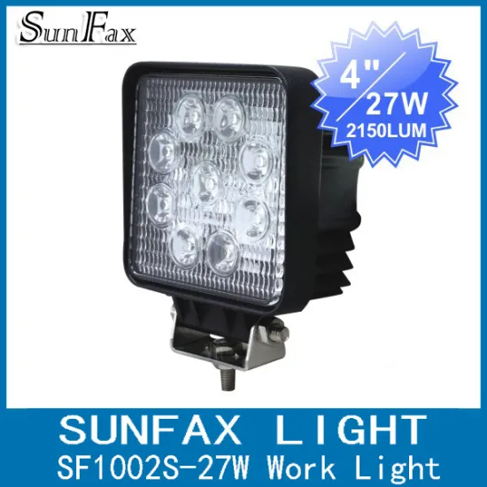Best price 4inch 27W square led working light,2200Lm spot offroad driving lamp,flood beam auto working light