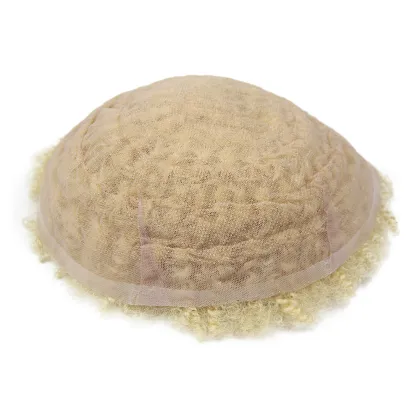 light color 613 men human hair toupee, hair replacement men toupee