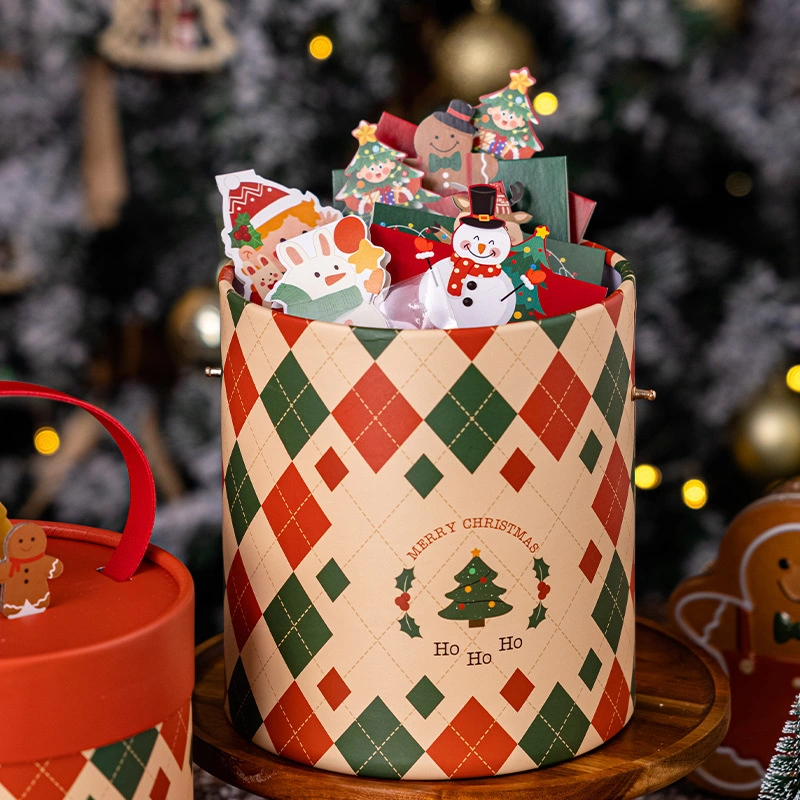 Bolsas de papel de impresión de color personalizadas para envases de compras navideñas